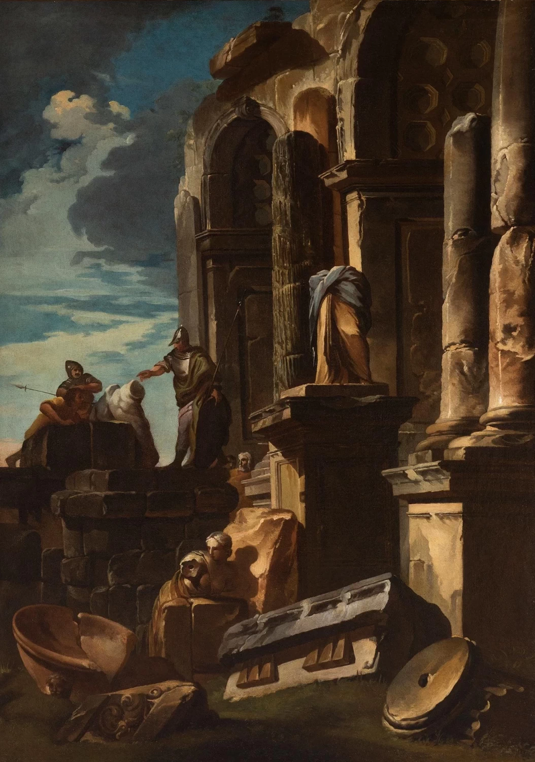 Capriccio architettonico con figure